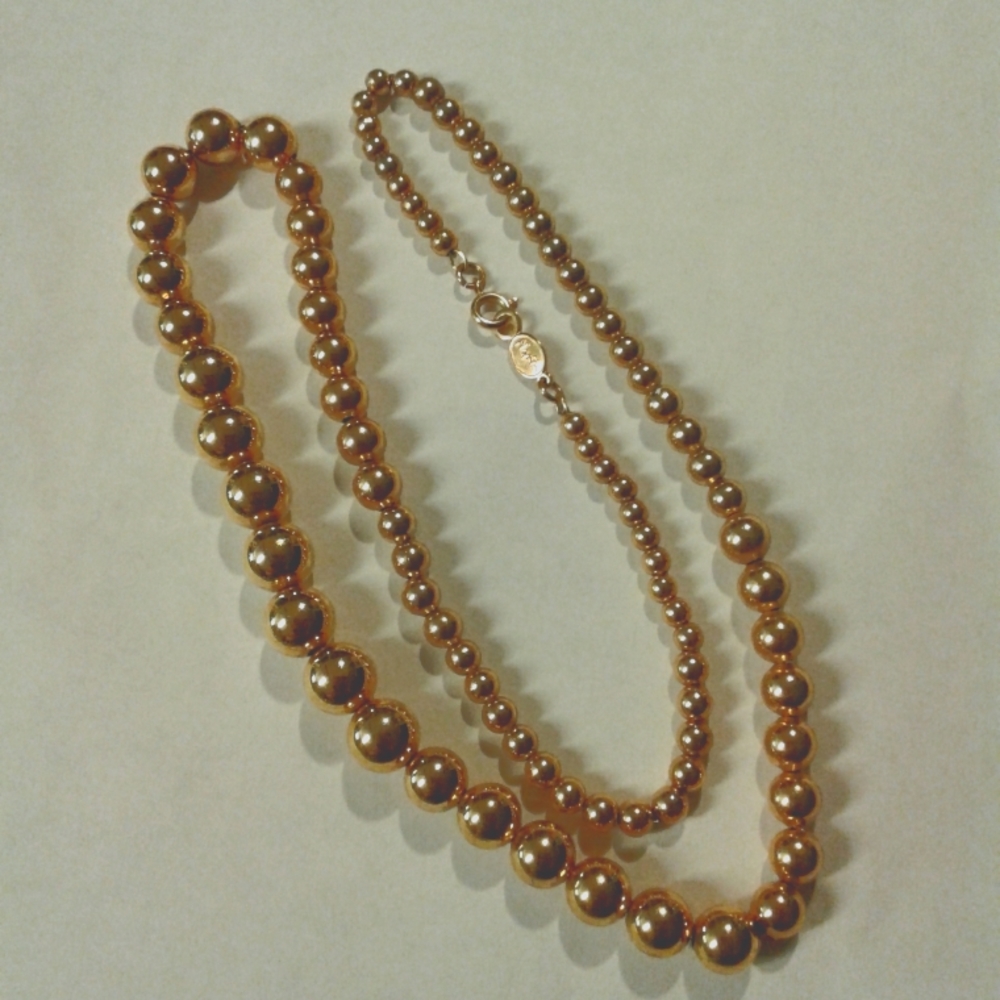 Napier gold beaded necklace